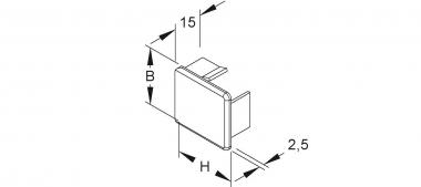 Kleinhuis Endstück 30x30         E3030.6 