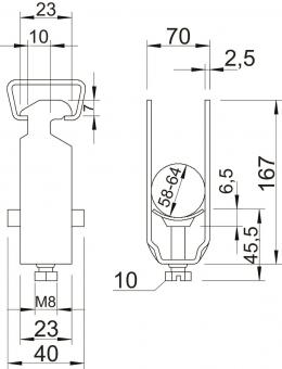 OBO 2056 2 64 FT Bügelschelle 2-fach 