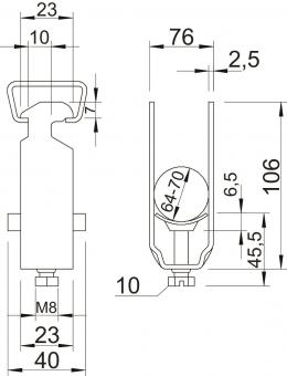 OBO 2056 70 FT Bügelschelle 64-70mm St 