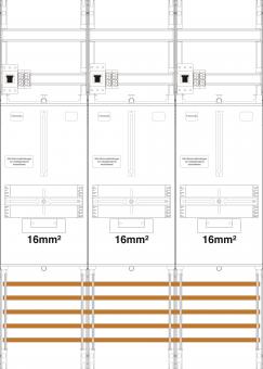 f-tronic Zählerfeld 3feldrig Z31B-16-HSP 