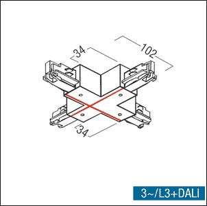 ZUM 3PH Kreuzverbinder weiss    S2801210 