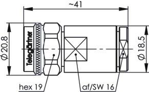 TEGA N-Kabelstecker 50Ohm    J01020A0149 
