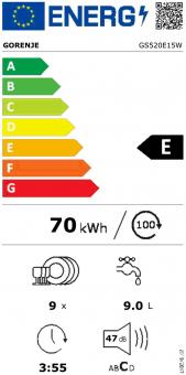GORENJE GS 520 E15W ws Geschirrspüler 