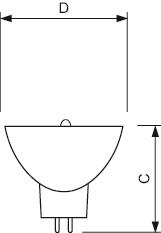 Philips 13528 15W GZ4 6V 1CT/24 Halogen 