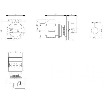 Siemens 3LD20540TK53 Not-Ausschalter 3p 