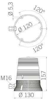 GROTHE Blitzleuchte 240V AC,GBZ 8621 