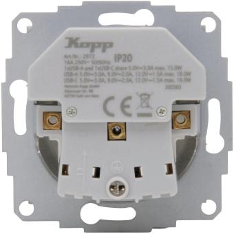Kopp HK07 Schuko Steckdose USB 297229005 