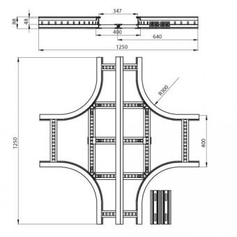 Unex Kreuzung 85x400mm R300     67408-04 