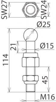 DEHN Kugelfestpunkt gerade m.     755645 
