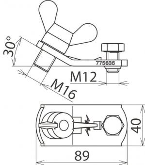 DEHN Erdanschluss1ück m. Flügelsc 775636 