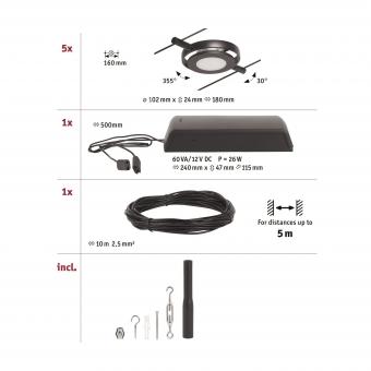 Paulmann Wire Systems Set RoundMac 94418 