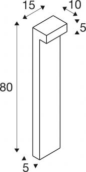 SLV L-LINE OUT 80 FL Pole,       1003538 