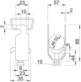 OBO 2056 M 52 FT Bügelschelle 