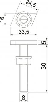 OBO ACMHB M8x30 ZL Hammerkopfschraube f. 