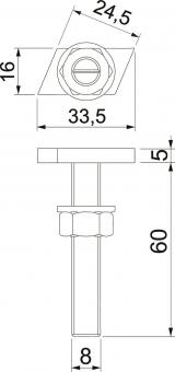 OBO ACMHB M8x60 ZL Hammerkopfschraube f. 