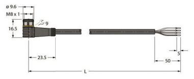 Turck Aktuator-u.Sensor-     PKW4M-5/TXL 