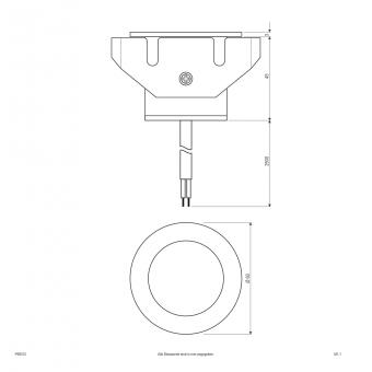 EVN V4A-Einblauleuchte starr rund P68102 