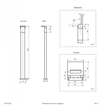 EVN LED Pollerleuchte IP54    PL54151002 