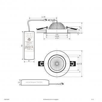 EVN Downlight IP54 schwenk dim  PERFORMA 
