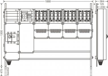 Hensel Ladeverteiler f. Mi EV 22kW 16001 