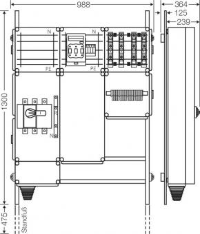 Hensel Ladeverteiler f.4 Mi EV 22kW 4001 