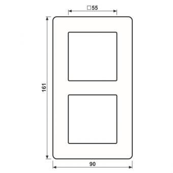 Jung AV582GLMSW Glasrahmen AV 582 GLM SW 