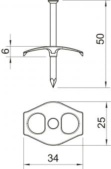 OBO 1996 50 Nagel-Fix 3,5x50mm PP 