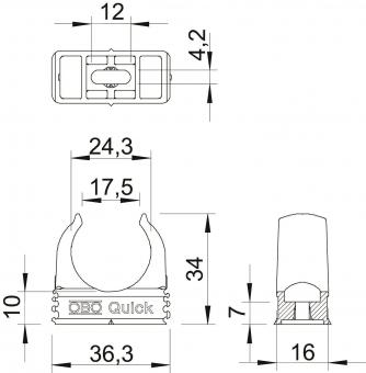 OBO 2955 M25 SW Quick-Schelle M25 PP 