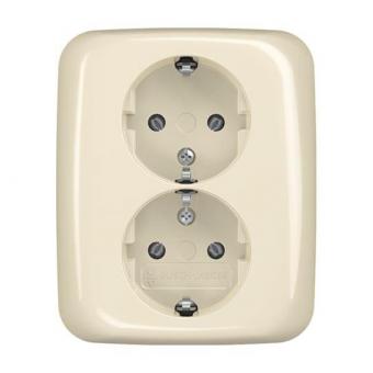 BJ Doppelsteckdose SCHUKO    202 EUJ-212 
