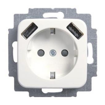 BJ Schuko/USB Steckdose  20 EUCB2USB-214 