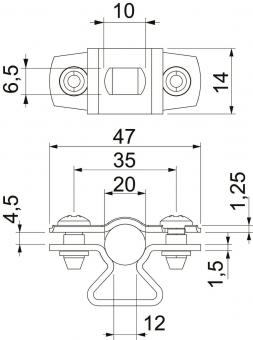 OBO ASL 733 20 G Abstandschelle 