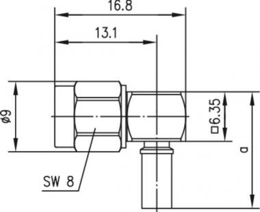 TG SMA-Winkelstecker CR AU   J01150A0091 