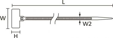 Hellermann IT18FL-PA66-NA(100) 110x2.5mm 