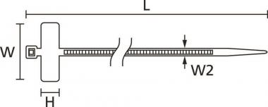 Hellermann IT18R-PA66-NA(100) 100x2,5mm 