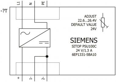 Siemens 6EP13315BA10 SITOP PSU100C 24V/ 