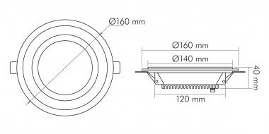 Nobile LED Glas Panel 160 R   1560906011 
