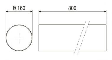 Maico Rohbauhülse 800mm         RH 160 L 