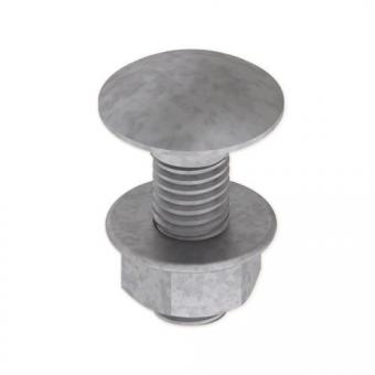 Unex  Schraube DIN 603 mit Muttern M8X25 