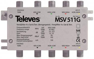 Televes Verstärker 4xSAT/terr.   MSV511G 