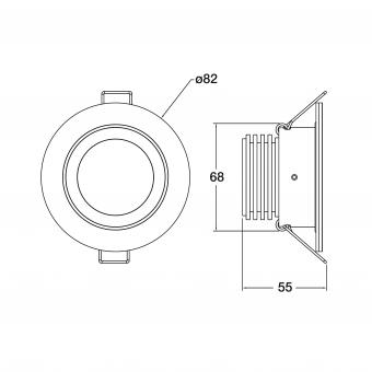 RUTEC LED Einbaus 8W Edel. R5769V4AUWWOK 