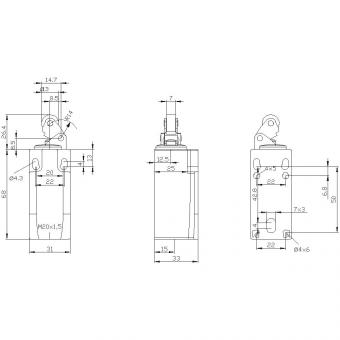 Siemens 3SE52320HE10 SIRIUS Pos.Schalter 