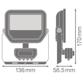 LEDV Flutlichtstr Perf. Sensor schwarz 