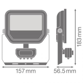 LEDV Flutlichtstr Perf. Sensor schwarz 