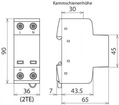 DEHN Anschlussfertiger Basis- DSH TN 255 