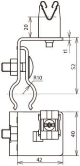 DEHN Dachleitungshalter 8mm NIRO  223011 