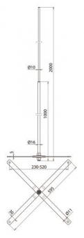 DEHN Fangstange L=2000mm AL       123021 