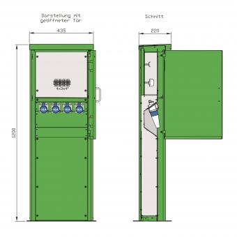 Walther Energiesäule Edelstahl  84301400 