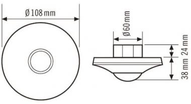 ESYLUX UP Decken-Bewegungsmelder 360' 
