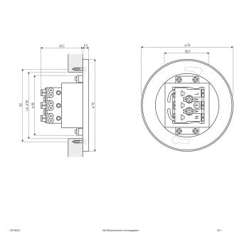 EVN LED-Einbauleuchte anthrazit LR01802A 
