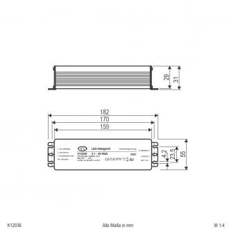 EVN LED-Netzgerät Alu 1-36W 12V   K12036 